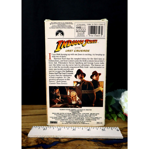 Indiana Jones and the Last Crusade VHS 1989 LucasFilm Production Spielberg Film - Picture 3 of 6